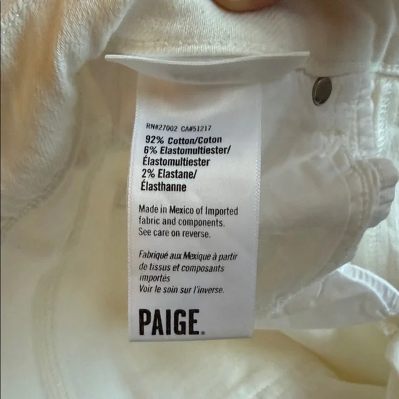 PAIGE Light Cream Anessa Jeans - Picture 4 of 7